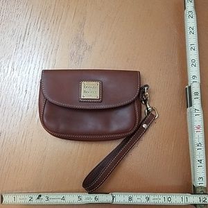 Leather wristlet/coin bag